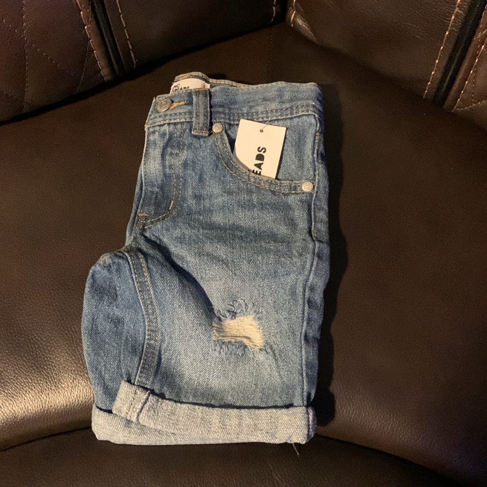 Kids distressed denim shorts size 2T
